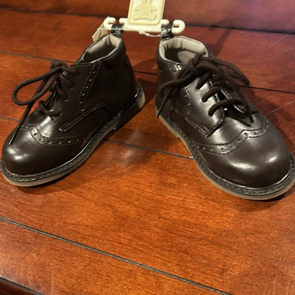 NWT Baby Gap Brown Lace Up Oxford Boots INFANT  Size 7